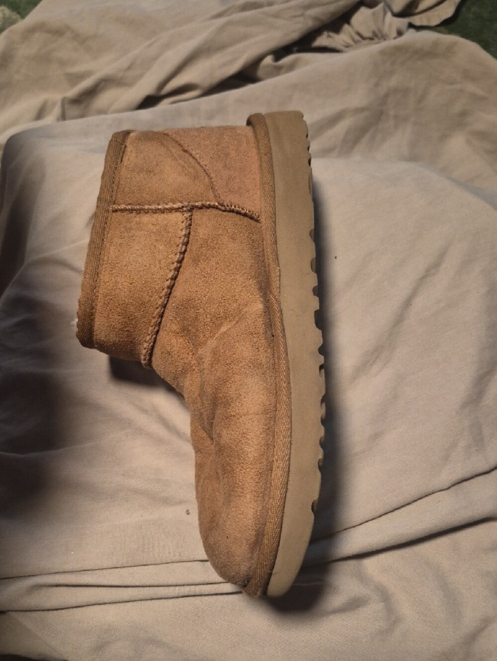 UGG Chestnut Suede Shearling Booties - Picture 7 of 9